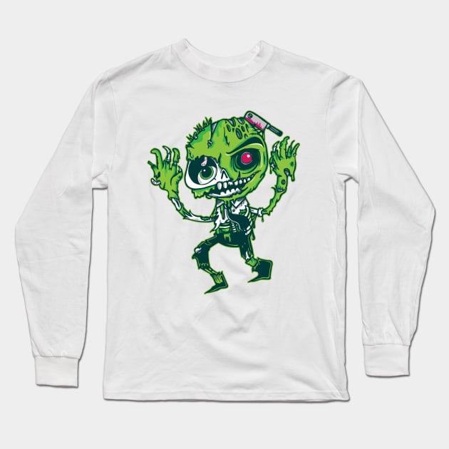 Zombie Attack Long Sleeve T-Shirt by wotto